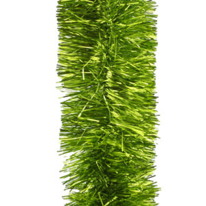 200m APPLE GREEN Christmas Tinsel 75mm wide