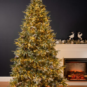 Birmingham Frosted Fir 6.5ft / 198cm Pre-Lit Christmas Tree