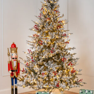 Alaskan Winter Flocked Pine 10ft / 300cm Pre-Lit Christmas Tree