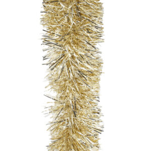25m CHAMPAGNE GOLD Christmas Tinsel 100mm wide