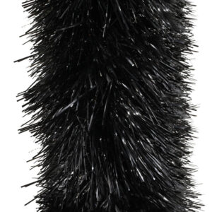 50m BLACK Christmas Tinsel 200mm wide