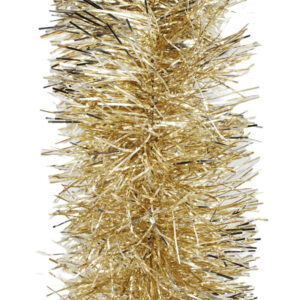 50m CHAMPAGNE GOLD Christmas Tinsel 150mm wide