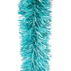 50M FROSTED TEAL Christmas Tinsel 75mm wide