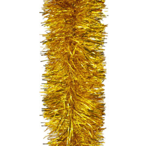 50m GOLD Christmas Tinsel 100mm wide