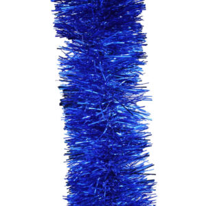 50m MID BLUE Christmas Tinsel 100mm wide