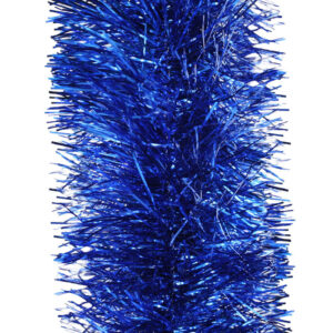 50m MID BLUE Christmas Tinsel 150mm wide