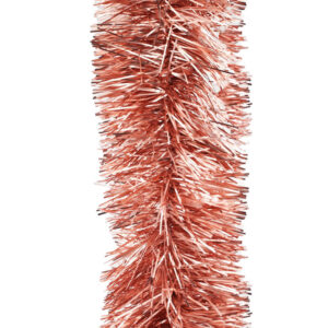 50m ROSE GOLD Christmas Tinsel 100mm wide