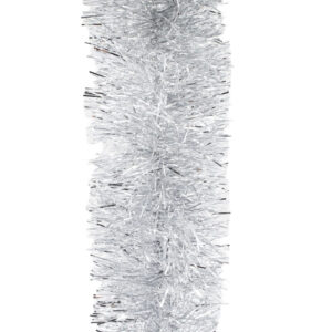 50m SILVER Christmas Tinsel 100mm wide