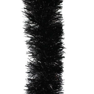 5m BLACK Christmas Tinsel 100mm wide