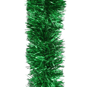 5m GREEN Christmas Tinsel 100mm Wide