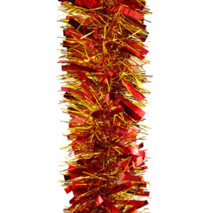 5m RED GOLD Mix Christmas Tinsel 100mm wide