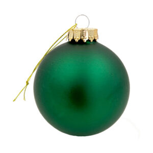 Forest Green Matt Single Glass Bauble