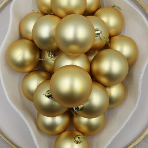 Gold Christmas Baubles 70mm Matte Large Packs
