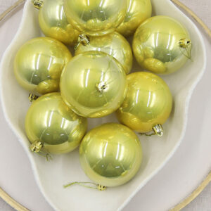 Gold Christmas Baubles 80mm Pearl 48 Pack