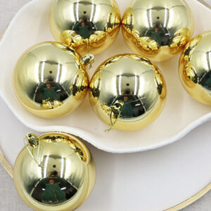 Gold Christmas Baubles 24 Gloss 100mm