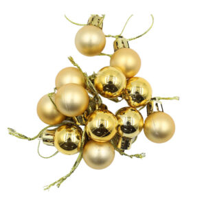 GOLD 20mm Christmas Baubles Gloss Matt 30 Pack