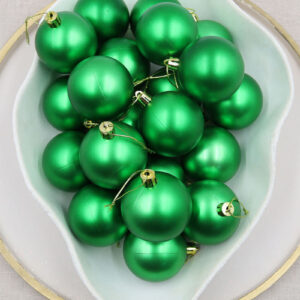 Green Christmas Baubles 60mm Matt Large Packs