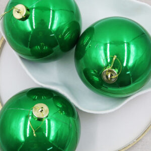 Green Christmas Baubles Pearl 150mm