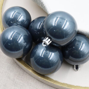 GREY Christmas Baubles 70mm Pearl Packs