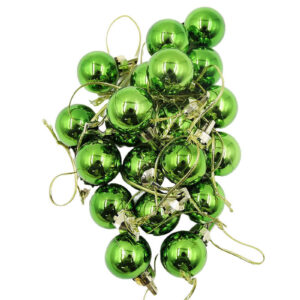 GREEN 25mm Christmas Baubles Gloss 18 pack