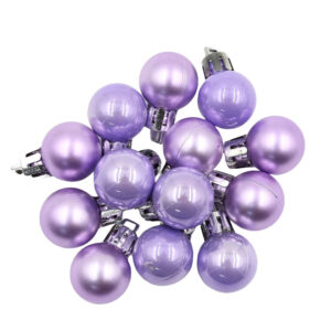 Light Purple 20mm Christmas Baubles Pearl Matt 30 Pack