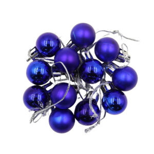 Royal Blue 20mm Christmas Baubles Gloss Matt 30 Pack
