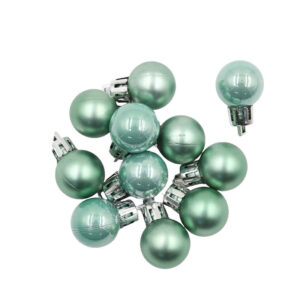 Mint 20mm Christmas Baubles Pearl Matt 30 Pack