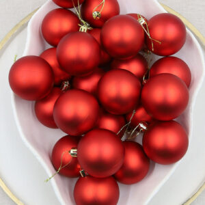 Red Christmas Baubles 70mm Matt 48 Pack