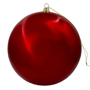 Red 500mm Pearl UV Christmas Bauble