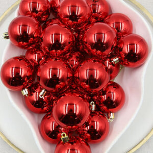 Red Christmas Baubles 60mm Gloss Large Packs