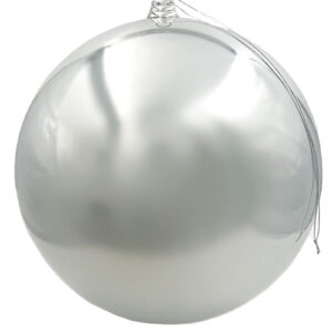 Silver 300mm Christmas Bauble Pearl 1 Ball