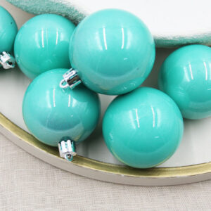 Tiffanie Blue Christmas Baubles 60mm Pearl Small Packs