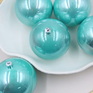 Tiffanie Blue 100mm Christmas Baubles 24 Balls Pearl