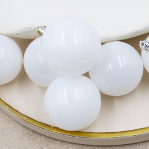 Christmas Baubles 60mm WHITE Gloss Large Packs