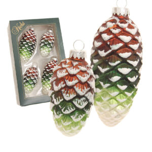 Christmas Tree Pinecone Bauble 4 Pack
