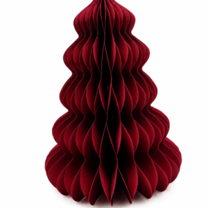 Rounded Red Christmas Tree Paper Decoration