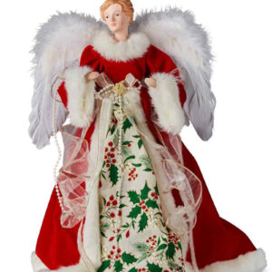 Holly Angel Christmas Tree Topper 41cm