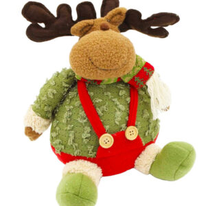 Red & Green Sitting Moose