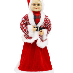 Mrs Clause Christmas Ornament 45cm Red & White