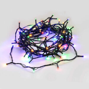 100 Multicolour Led Fairy Light Chain 4.95m