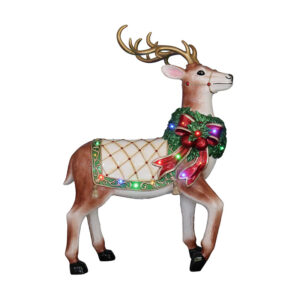 Christmas Reindeer With LED Lights - 125.7cm