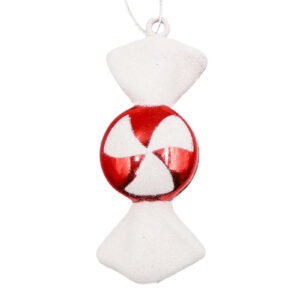 Christmas Tree Ornaments Lolly Red and White 10cm