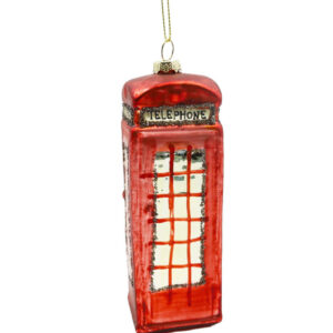 RED Phone Box Hanging Ornament 15cm