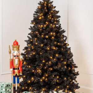 BAVARIAN Black Fir 12ft/360cm Pre-Lit Christmas Tree Cool White LED