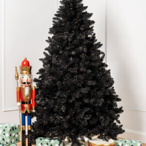 Bavarian Black Fir Pre-Lit Christmas Tree Cool White LED