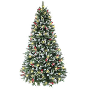 SNOWY MOUNTAINS Pine 6ft/180cm Green Pre-Lit Christmas Tree