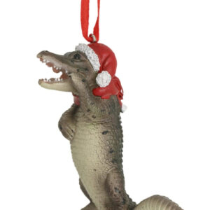 80mm Christmas Crocodile Hanging Decoration