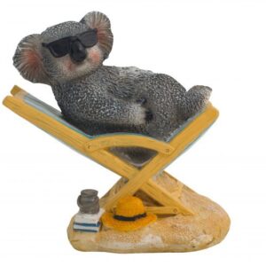 14cm Aussie Figurine Koala on Deck Chair