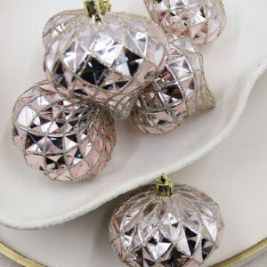Rose Gold Onions Baubles Small Packs - 70mm