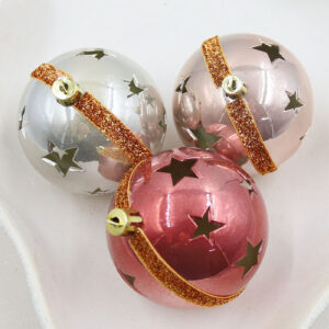 80mm Christmas Decorative Baubles Hollow Star